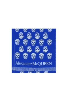 Alexander McQueen Skull Patterned Fringed Scarf