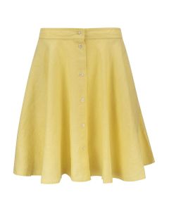 Linen flared skirt