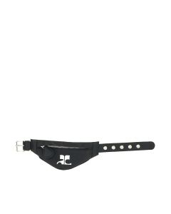 Courrèges Logo Printed Buckled Pouch