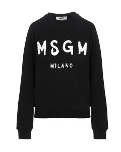 MSGM Logo Printed Crewneck Sweatshirt