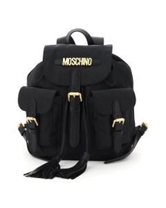 Backpack With Tassels And Logo