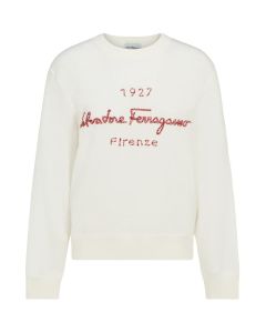 Salvatore Ferragamo Logo-Print Crewneck Sweater