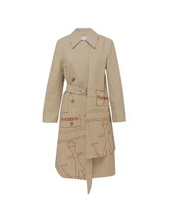 JW Anderson Graphic Printed Trench Coat
