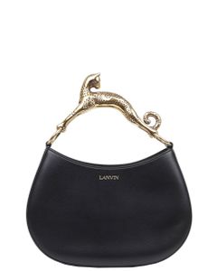Lanvin Cat Embellished-Handle Top Handle Bag