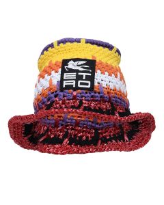 Etro Logo Patch Crochet Bucket Hat
