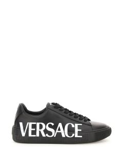 Versace Greca Printed Lace-Up Sneakers