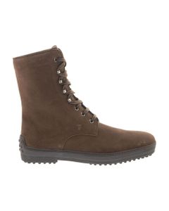 Winter Rubber Boots In Suede Leather