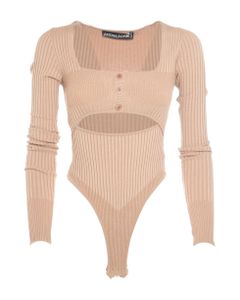 Ribbed Knit Body With Layers Cut Out