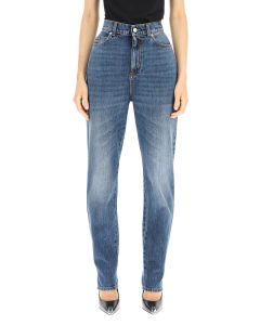 Alexander McQueen Logo Patch Tapered Jeans