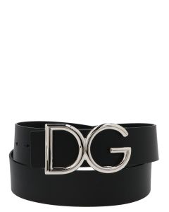 Dolce & Gabbana DG Logo Plaque Buckle Belt