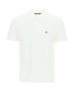 C.P. Company Stretch Pique Regular Fit Logo Polo Shirt
