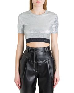 Paco Rabanne Logo Band Cropped Top