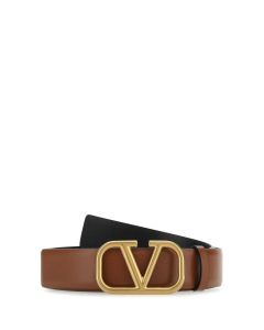 Valentino VLogo Plaque Buckle Belt