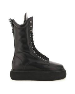 Selene Leather Flatform Boots