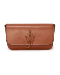 Brown Leather Baguette Bag