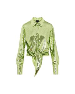 Tom Ford Sequin-Embellished Tied Waist Shirt