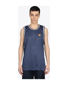 Basketball Jersey Emb.crest Dark blue mesh vest - Basketball jersy emb. crest