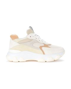 Hogan Hyperactive Ivory Camel And Pink Sneaker