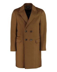 Z Zegna Double-Breasted Long-Sleeved Coat