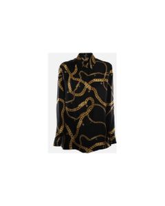 Silk Shirt With All-over Chain Print