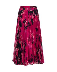 TWINSET Allover Floral Printed Pleated Skirt