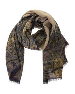 Silk And Cashmere Scarf With Paisley Patterns