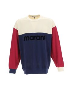 Isabel Marant Logo Printed Colour-Block Sweatshirt