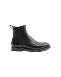 Black Ankle Boots In Smooth Leather