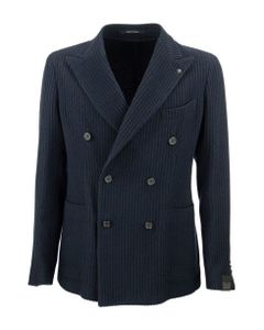 Ribbed Double-breasted Jacket