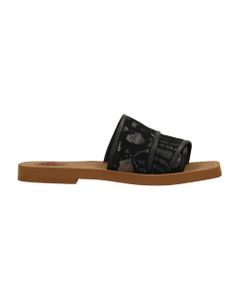 Woody Flats In Black Leather