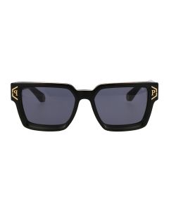 Philipp Plein Logo Engraved Rectangle-Frame Sunglasses