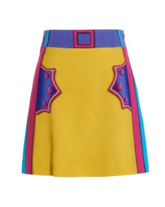 Moschino Striped High-Waist Mini Skirt