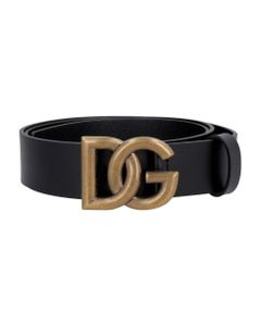 Leather Belt With Dg Buckle