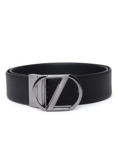 Ermenegildo Zegna Logo Plaque Buckle Belt