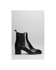 Dondis Low Heels Ankle Boots In Black Leather