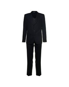 Dolce & Gabbana Man's Single-breasted Black Wool Tailored Suit