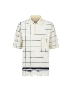Maison Margiela Striped Short-Sleeved Polo Shirt