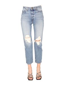 Khaite Distressed Cropped Jeans