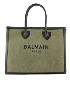 Balmain B-Army Logo Print Tote Bag