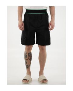 Black Cargo Bermuda Shorts