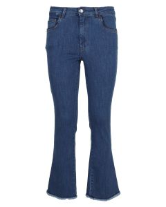 Fay Button Detailed Flared Jeans