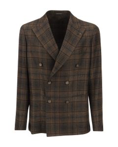 Double-breasted Jacket With Tartan Pattern