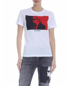 Karl Legend Colorblock T-shirt in white