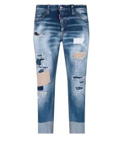Dsquared2 Rip Detailed Cropped Jeans