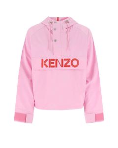 Kenzo Logo-Printed Long-Sleeved Windcheater