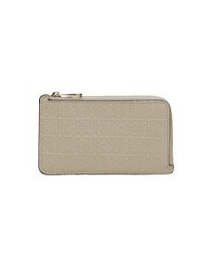 Repeat Coin Wallet In Beige Leather