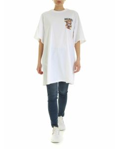 Teddy Bear Frame oversize T-shirt in white