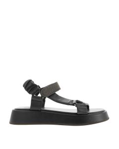 Soft nappa platform sandals