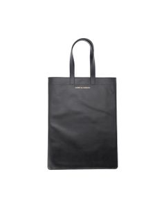 Comme Des Garçons Shopping Bag In Black Leather