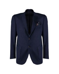 Santaniello Blue Single-breasted Suit Jacket